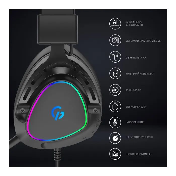 Наушники GamePro HS783 RGB Black (HS783) изображение 11