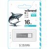 USB флеш накопитель Wibrand 16GB Shark Silver USB 2.0 (WI2.0/SH16U4S) изображение 2