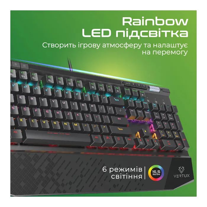 Клавиатура Vertux Tungsten USB Black (tungsten.black) изображение 3