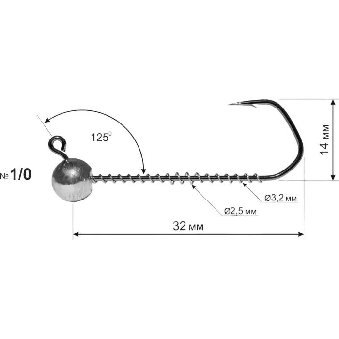 Джиг-голівка DS Barbarian 1/0 12g (3шт/уп) (3981.06.82) зображення 2