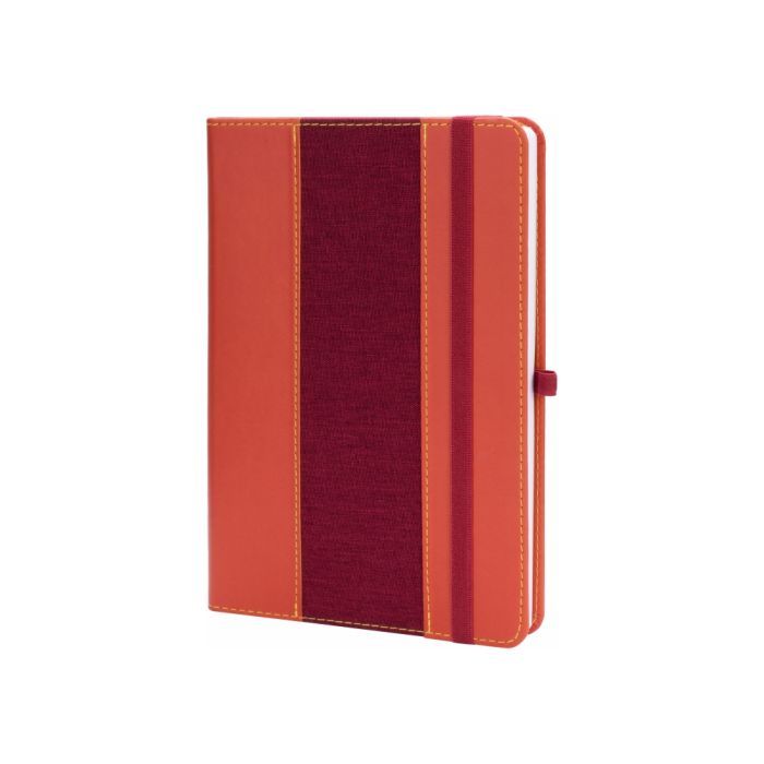 Книга записная Optima А5 COMBI-16, твердая обложка, резинка, линия (O20125-16)