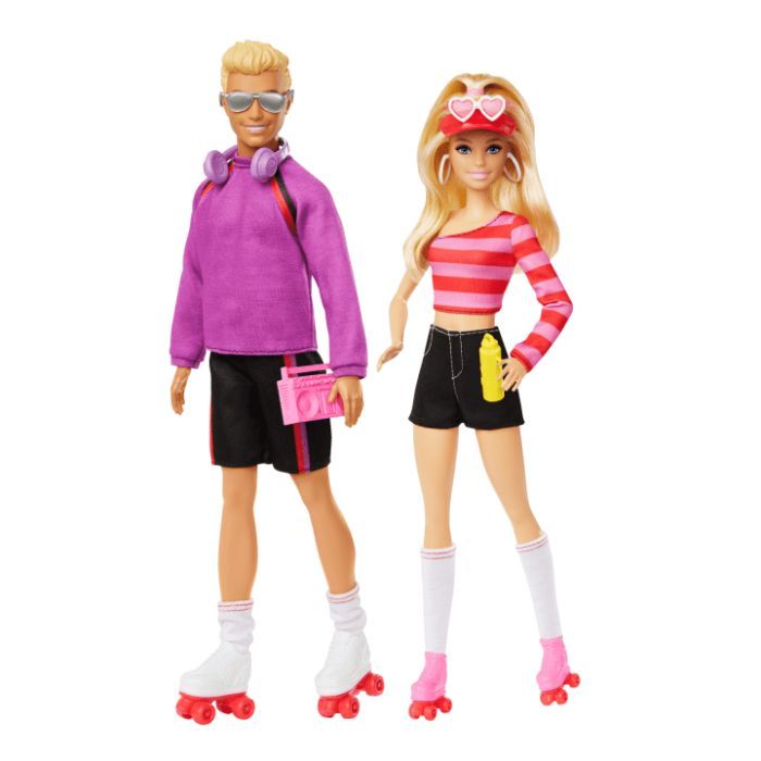 Кукла Barbie набор Барби и Кен На роликах вдвоем (HXK90)