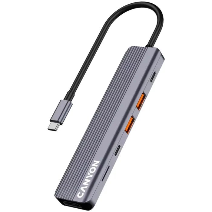 Порт-репликатор Canyon Docking Station DS-17 6 in 1 4k USB-C hub (CNS-TDS17) изображение 3
