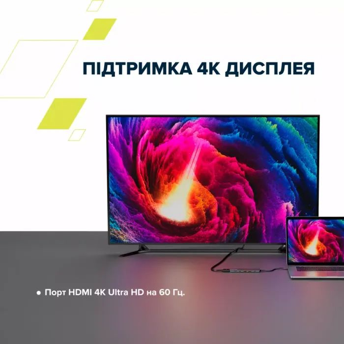 Порт-репликатор Canyon Docking Station DS-17 6 in 1 4k USB-C hub (CNS-TDS17) изображение 7