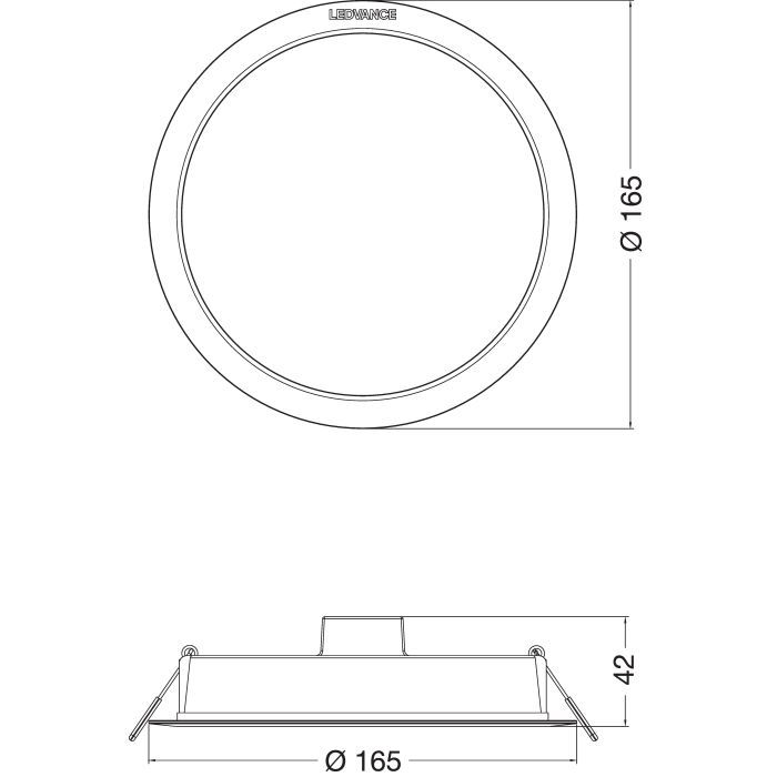 Світильник LEDVANCE DL IP44 DN 165 13W 840 WT (4058075703087) зображення 3