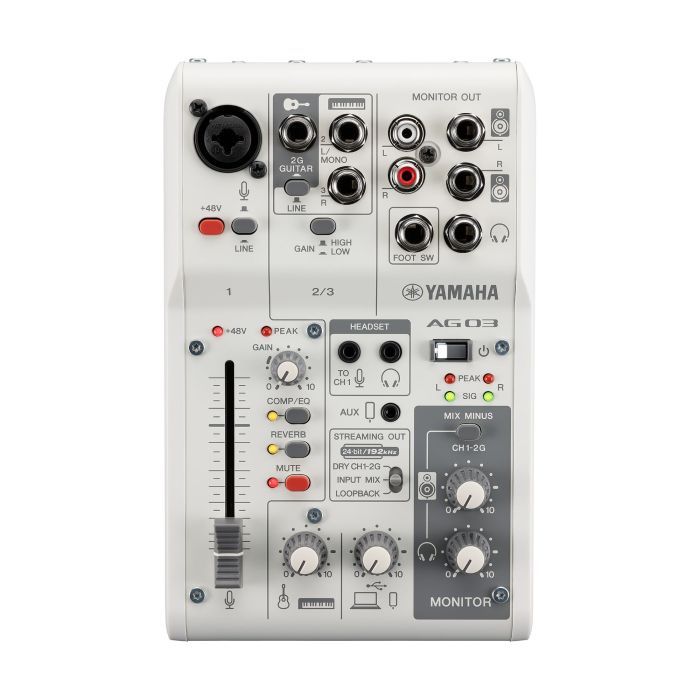Аудіоінтерфейс Yamaha AG03MK2 White зображення 2