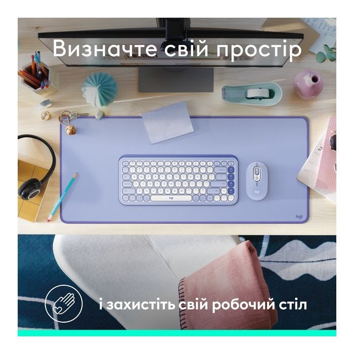 Коврик для мышки Logitech Desk Mat Studio Series Darker Rose (956-000053) изображение 10