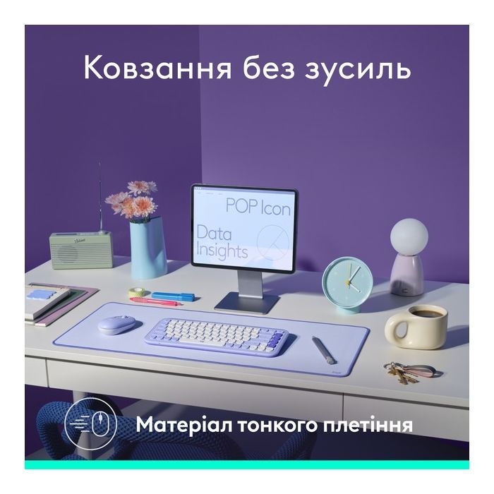 Коврик для мышки Logitech Desk Mat Studio Series Darker Rose (956-000053) изображение 11