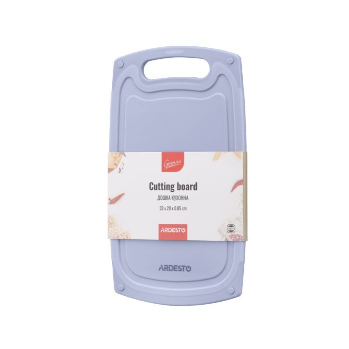 Разделочная доска Ardesto Gemini 40 х 24.5 х 0.9 см пластик, сірий (AR1440GR)
