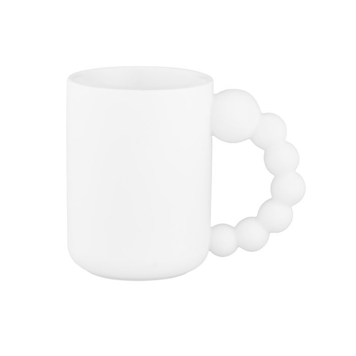 Чашка Ardesto Bubbles, 500мл, порцеляна, білий (AR3495)