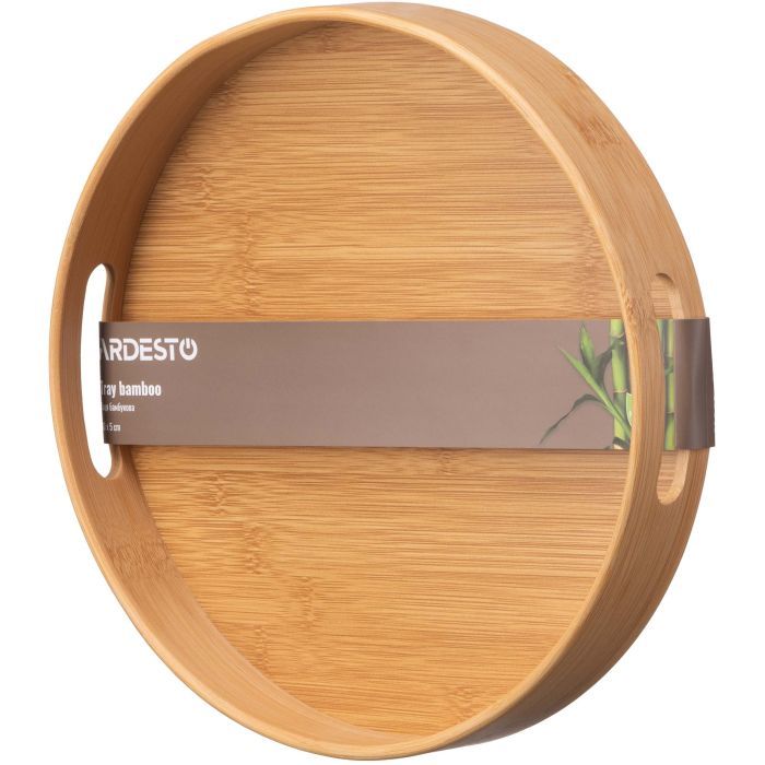 Поднос Ardesto Midori, 30х5см, бамбук, кругла (AR1430BR) изображение 4