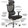 Офисное кресло Mealux S8 Air Fabric Black (HF-S8P F/B) изображение 10