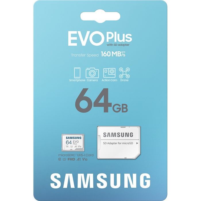 Карта памяти Samsung 64GB microSD class 10 UHS-I U3 V30 A2 EVO Plus (MB-MC64SA/EU) изображение 8