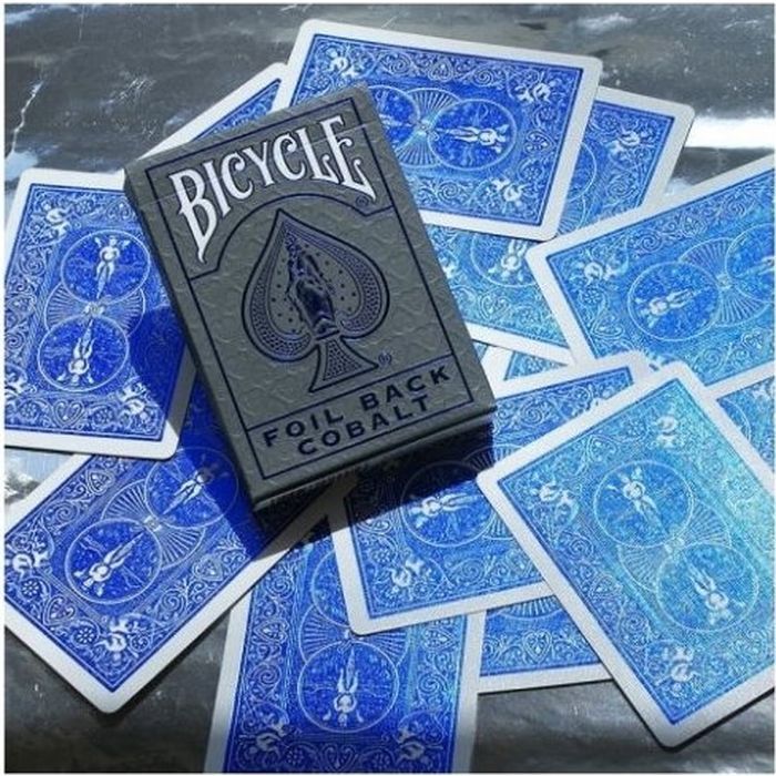Гральні карти Bicycle Foil Back Cobalt (blue) (02441) зображення 5