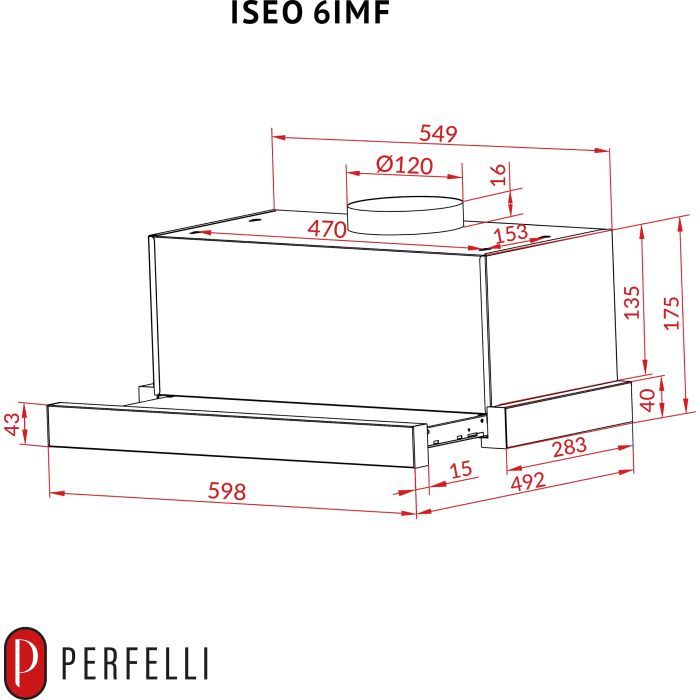 Вытяжка кухонная Perfelli ISEO 6IMF INOX изображение 12