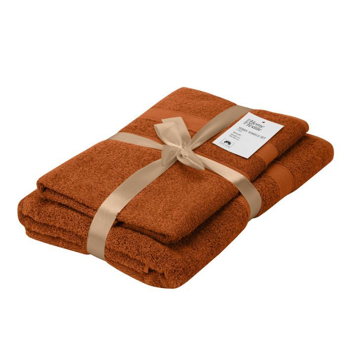Полотенце Ardesto набор махровых Splendid 50х90 см, 70х140 см, 2шт, 100% хлопок, голубой (ART2359BL)