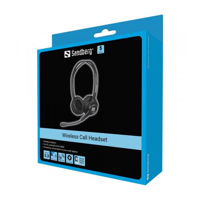 Наушники Sandberg Wireless Call Headset Bluetooth Black (126-43) изображение 5
