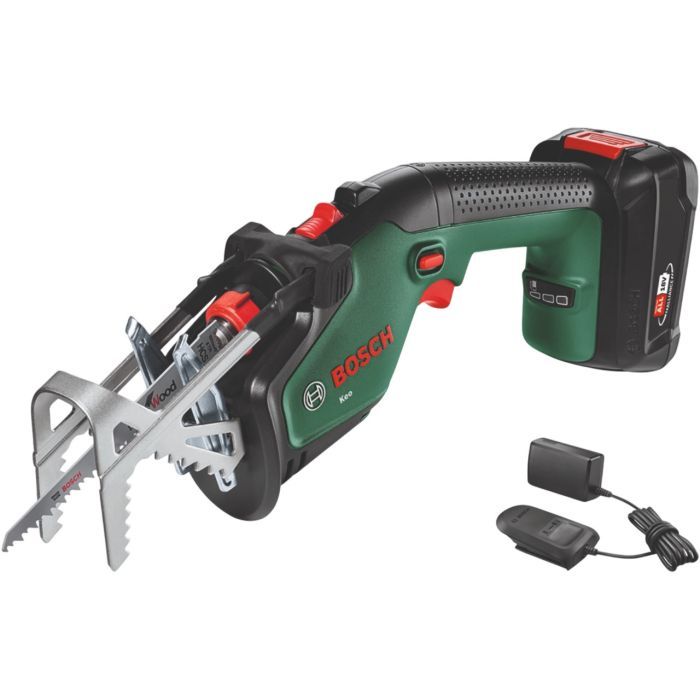 Сабельная пила Bosch KEO 18V, 2Ah, 80мм, ход 20мм (0.600.861.A00)