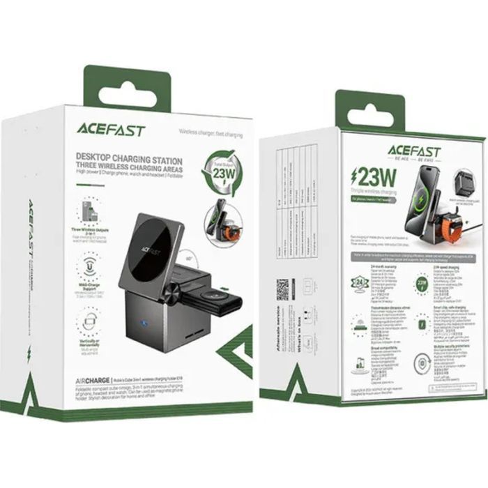 Зарядное устройство Acefast Wireless QI 3in1 15W E18 Rubik''s (6974316282884) изображение 5
