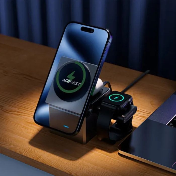 Зарядное устройство Acefast Wireless QI 3in1 15W E18 Rubik''s (6974316282884) изображение 7