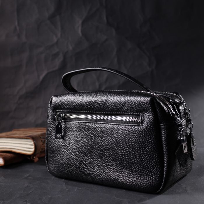 Сумка Vintage Из натуральной кожи Черная (22343) изображение 10