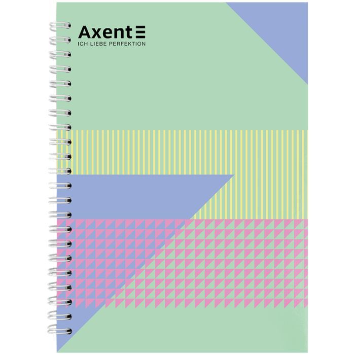 Блокнот Axent на спіралі А5 96 аркушів, клітинка, тверда обкладинка №19 (8032-19-A)