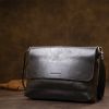 Сумка Grande Pelle Кожаная мужская Черная (11429) изображение 10