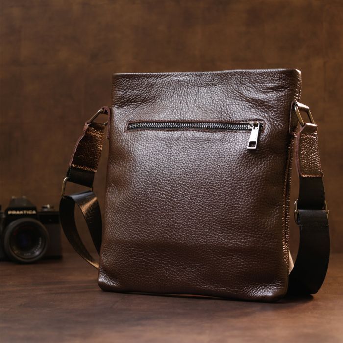 Сумка Shvigel Шкіряна через плече Коричнева (11601) зображення 10