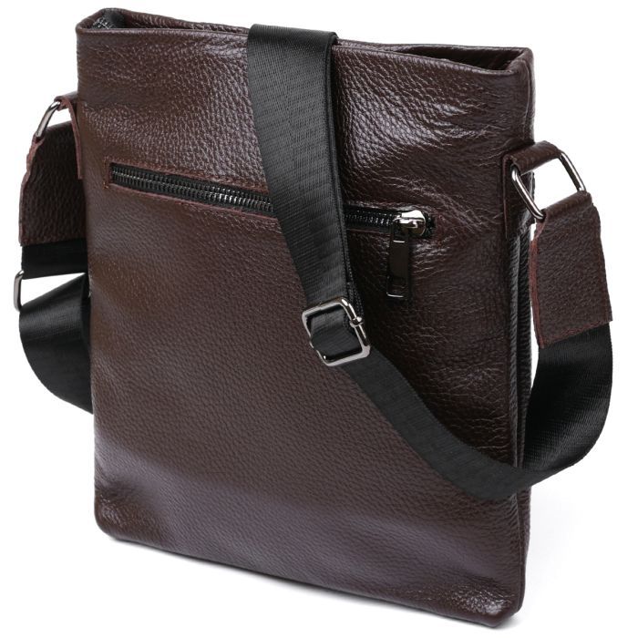 Сумка Shvigel Шкіряна через плече Коричнева (11601) зображення 2