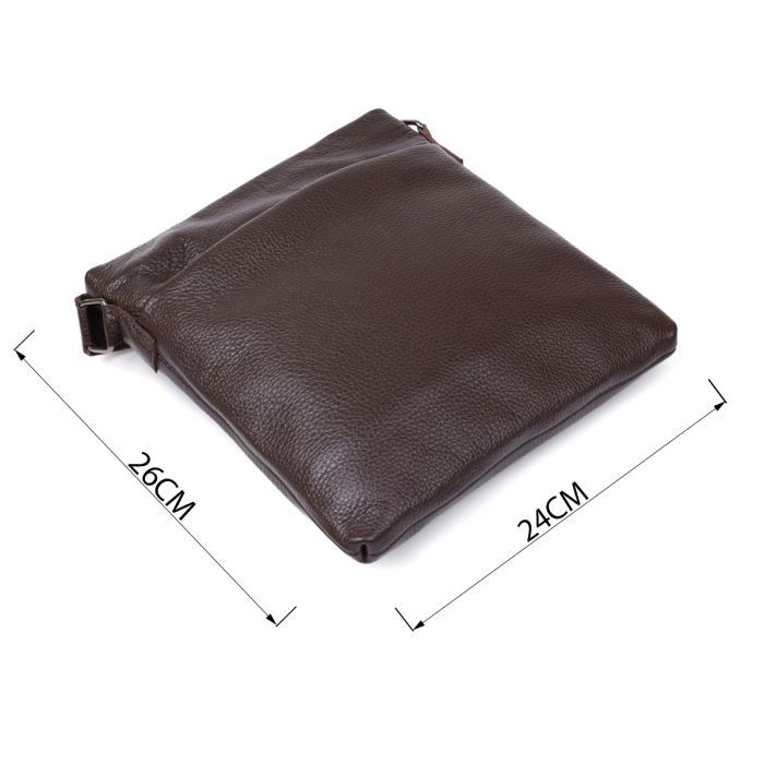 Сумка Shvigel Шкіряна через плече Коричнева (11601) зображення 3