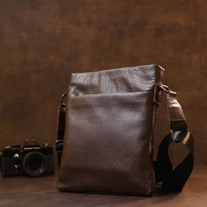 Сумка Shvigel Шкіряна через плече Коричнева (11601) зображення 9