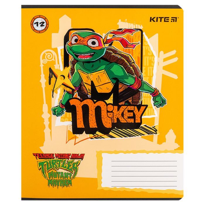 Зошит Kite Ninja Turtles, 12 аркушів, лінія (NT24-234) зображення 11