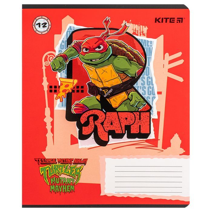 Зошит Kite Ninja Turtles, 12 аркушів, лінія (NT24-234) зображення 4
