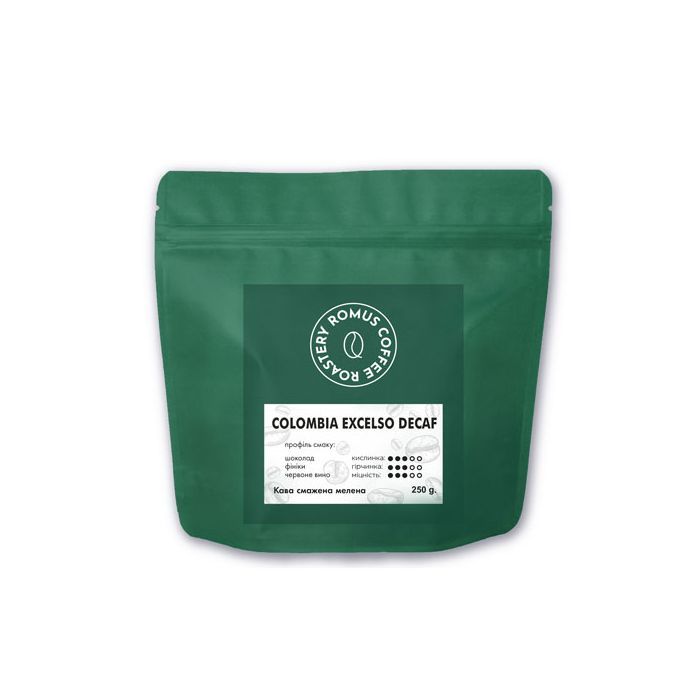 Кофе Romus Roastery Colombia Excelso Decaf молотый без кофеина 250 г (883987)