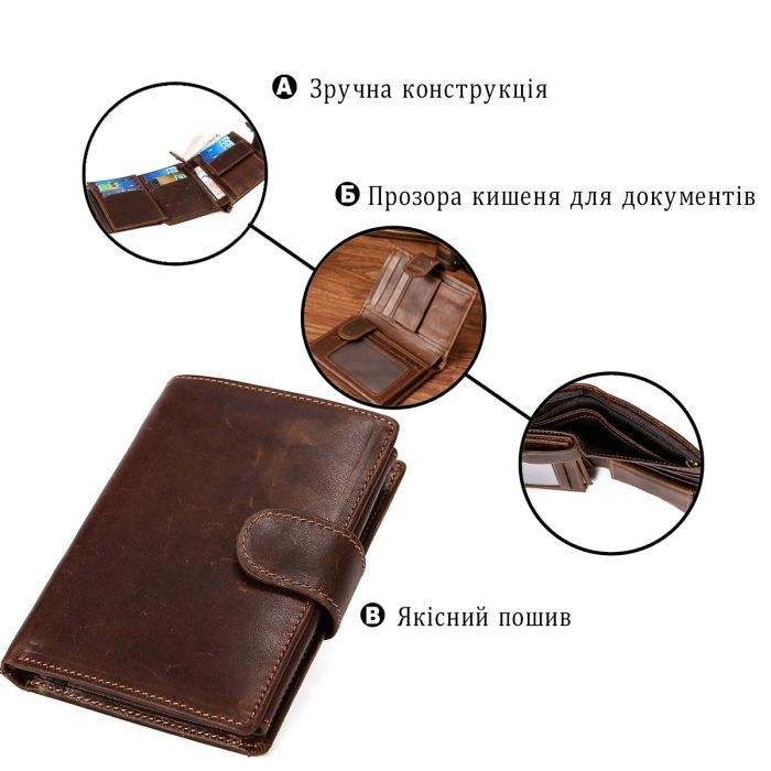 Кошелек Vintage Коричневый (14926) изображение 4