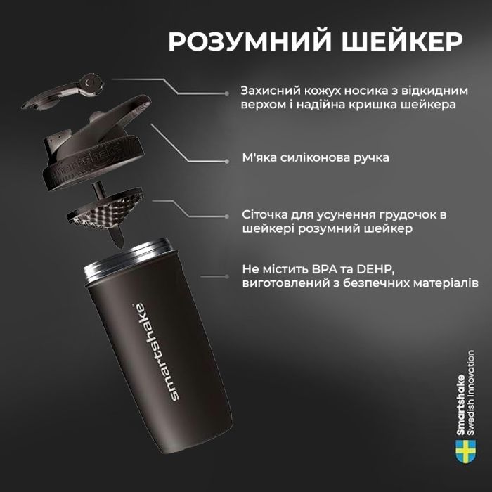 Шейкер спортивный SmartShake Reforce Stainless Steel 30oz/900ml Gray (11150003) изображение 9