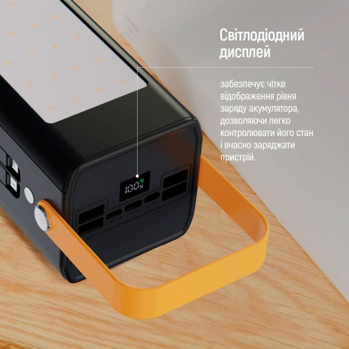 Батарея універсальна ColorWay 80 000 mAh LCD/Lamp (USB/QC3.0 + USB-C/PD/22.5W) Black (CW-PB800LPA8BK-PDD) зображення 9