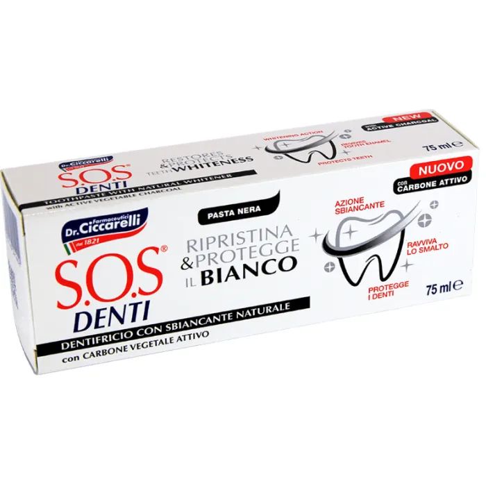 Зубная паста Dr. Ciccarelli S.O.S Denti Whitening Профессиональное и безопасное отбеливание 75 мл (8002140041402)