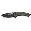Нож Sencut Squiggy, Black/Green G10, Darkwash (S24082A-2)