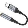 Кабель мультимедийный USB-C to 3.5mm F 1.0m LS36 Fresh Black HOCO (6942007608886) изображение 2
