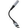 Кабель мультимедийный USB-C to 3.5mm F 1.0m LS36 Fresh Black HOCO (6942007608886) изображение 4