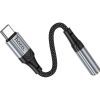 Кабель мультимедийный USB-C to 3.5mm F 1.0m LS36 Fresh Black HOCO (6942007608886) изображение 5