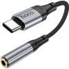 Кабель мультимедийный USB-C to 3.5mm F 1.0m LS36 Fresh Black HOCO (6942007608886)