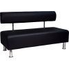 Диван офисный Примтекс плюс Aspetto 02 D-5, 1200 мм, экокожа, black (Aspetto 02 D-5)