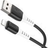 Дата кабель USB 2.0 AM to Lightning 1.0m 2.4A silicone X82 black HOCO (6931474768537) изображение 3