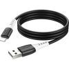 Дата кабель USB 2.0 AM to Lightning 1.0m 2.4A silicone X82 black HOCO (6931474768537) изображение 4