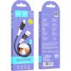 Дата кабель USB 2.0 AM to Lightning 1.0m 2.4A silicone X82 black HOCO (6931474768537) изображение 5