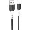 Дата кабель USB 2.0 AM to Lightning 1.0m 2.4A silicone X82 black HOCO (6931474768537)