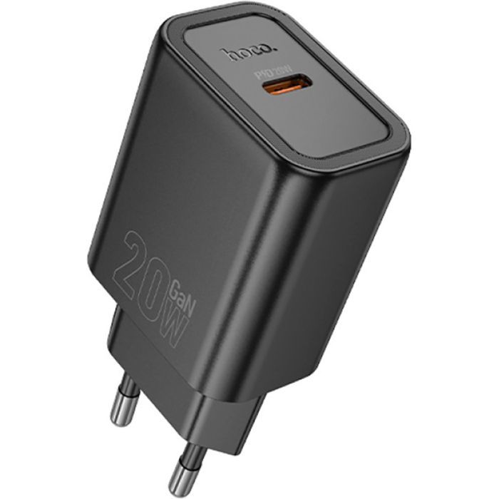 Зарядний пристрій HOCO N60 Gentle USB-C PD20W Black (6942007644174) зображення 3