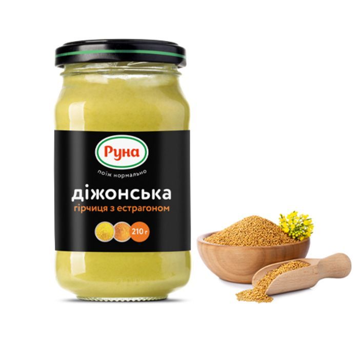 Соус Руна Горчица Дижонская с эстрагоном 210 г (4820267040146) изображение 2